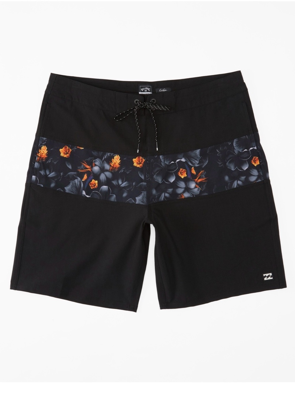 Billabong Men's Kamea Black Lava Floral Stripe Boardshorts